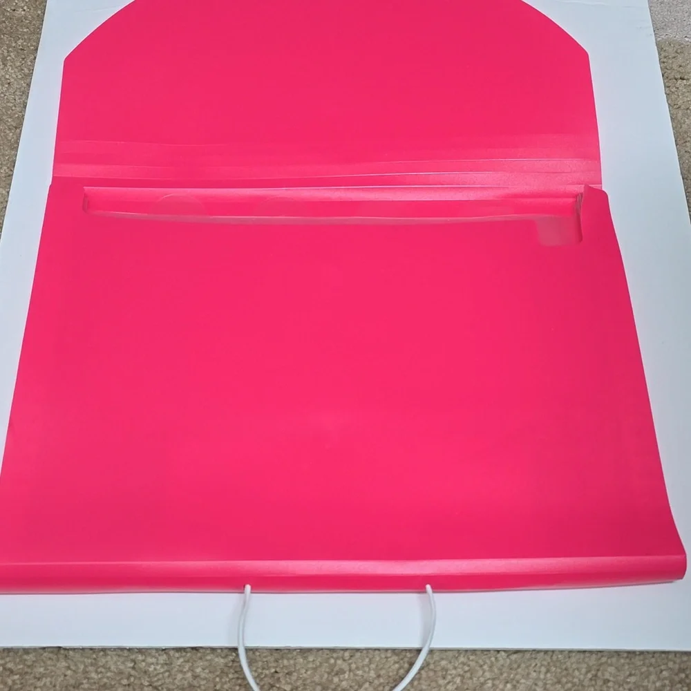 Red-Pink 5 Pocket Accordian File Folder